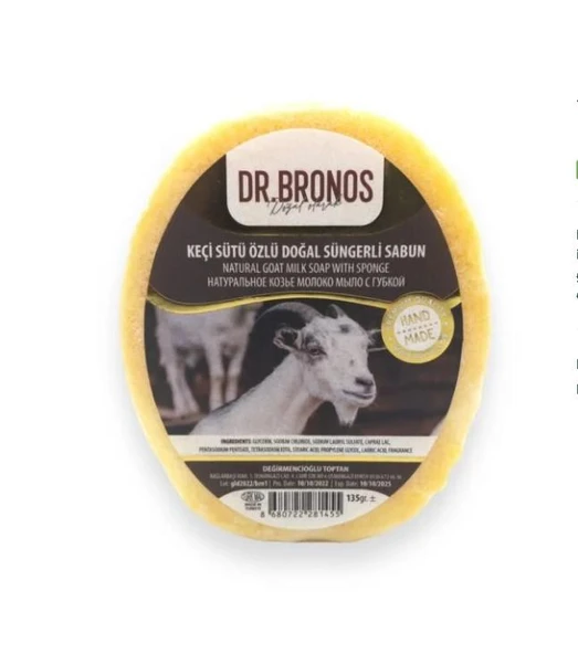 Dr. Bronos Keçi Sütü Özlü Doğal Süngerli Sabun 135 Gr ürün görseli 1