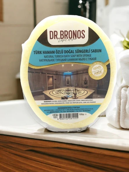 Dr. Bronos Türk Hamamı Doğal Süngerli Sabun 135 Gr ürün görseli 1