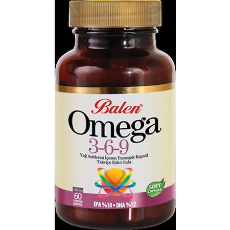 Balen Omega 3-6-9 Yağ Asitleri 1585 mg 60 Softjel kapsül ürün görseli 1