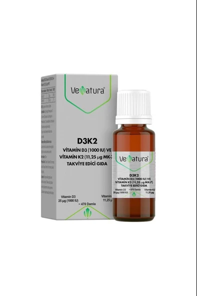 Venatura Vitamin D3 1000 Iu ve Vitamin K2 11,25 Ug Mk-7 ürün görseli 1