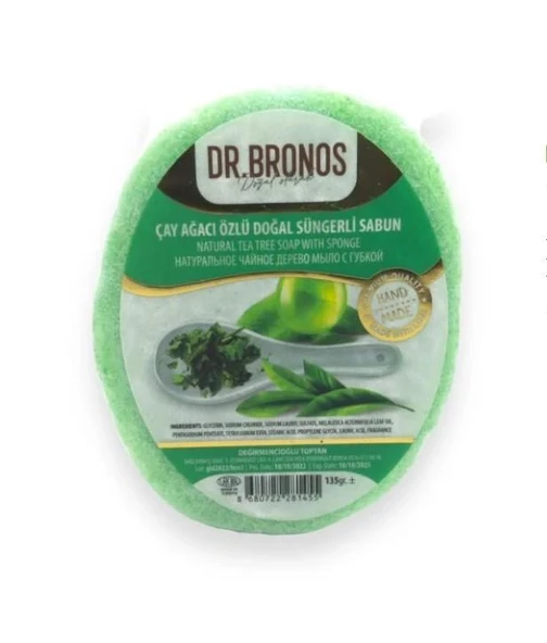 Dr. Bronos Çay Ağacı Özlü Doğal Süngerli Sabun 135 Gr ürün görseli 1