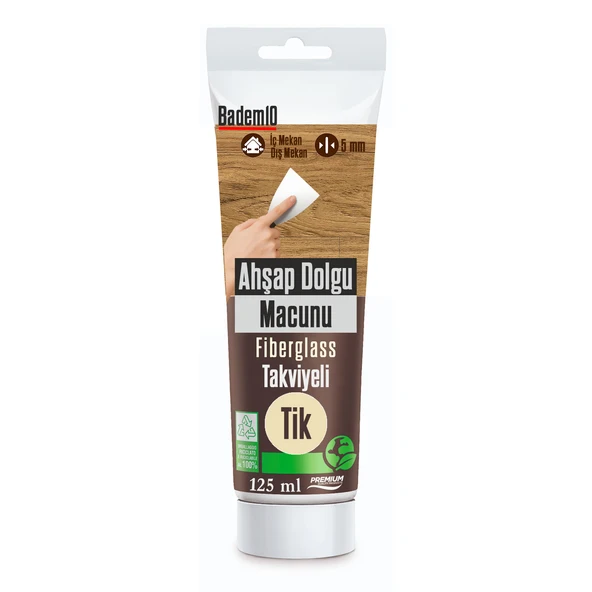 Ahşap Parke Tamir Macunu TİK Renk Mobilya Masa Dolgu Çatlak Çizik Giderici 125 ML Kullanıma Hazır ürün görseli 1