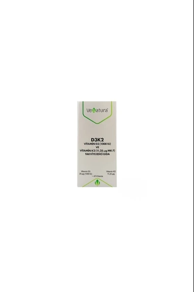Venatura Vitamin D3 1000 Iu ve Vitamin K2 11,25 Ug Mk-7 ürün görseli 1