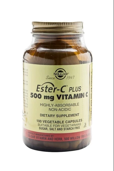 Solgar Ester-c Plus 500 Mg 100 Kapsül ürün görseli 1