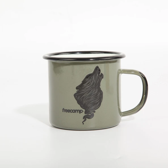 FreeCamp Campers Emaye Mug 350ml-YEŞİL ürün görseli 1