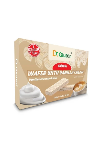 Dr.Gluten Glutensiz Vanilyalı Gofret 100gr ürün görseli 1