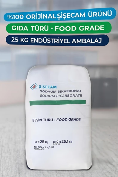 Şişecam Saf Karbonat Içilebilir Sodyum Bikarbonat 25 Kg / Ingiliz Karbonatı ürün görseli 1