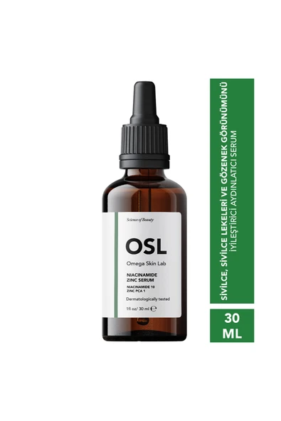 OSL Omega Skin Lab Niacinamide Zinc Serum 30ml (YAĞLI CİLTLER İÇİN GÖZENEK VE LEKE SERUMU) ürün görseli 1