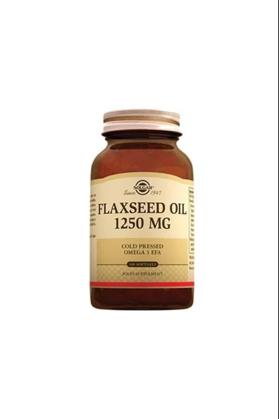 Solgar Flaxseed Oil 1250 Mg 100 Kapsül ürün görseli 1