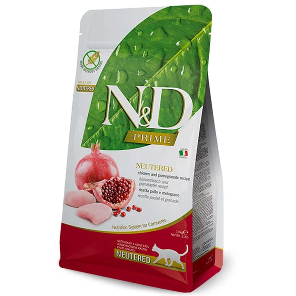 N&D PRİME Tahılsız Tavuklu Narlı Kısırlaştırılmış Yetişkin Kedi Maması - 1,5 Kg ürün görseli 1