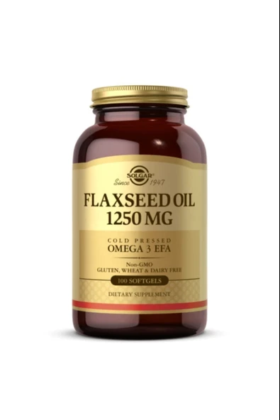Solgar Flaxseed Oil 1250 Mg 100 Kapsül ürün görseli 1