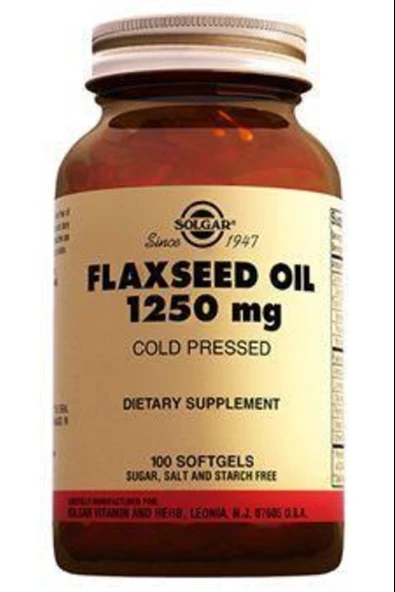 Solgar Flaxseed Oil 1250 Mg 100 Kapsül ürün görseli 1