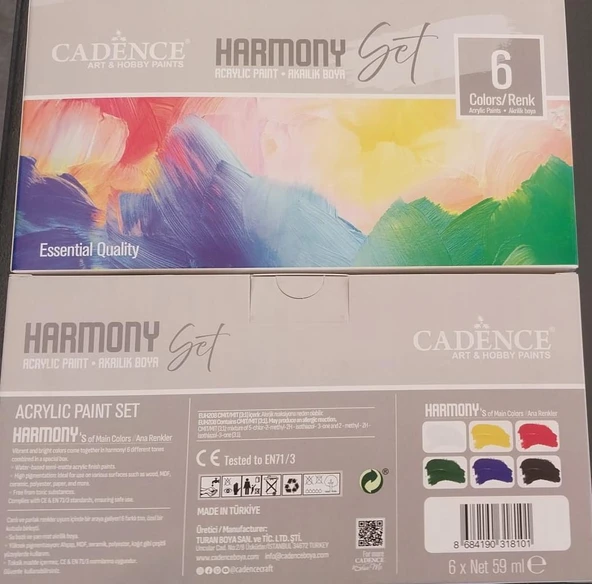 HARMONY AKRİLİK 6'LI SET 59ML ürün görseli 1