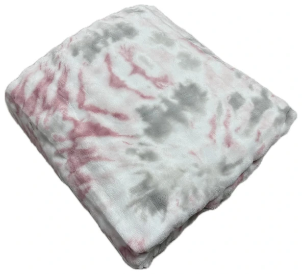 Merinos Harmony Çift Kişilik Peluş Battaniye 220x240 Pembe Renk Yeni Model Yeni Desen ürün görseli 1