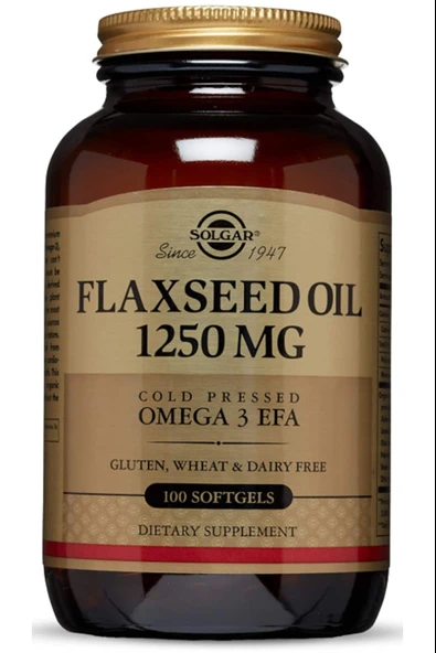 Solgar Flaxseed Oil 1250 Mg 100 Kapsül ürün görseli 1