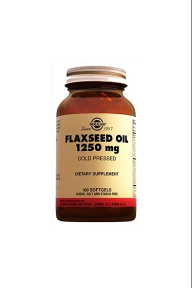 Solgar Flaxseed Oil 1250 Mg 100 Kapsül ürün görseli 1
