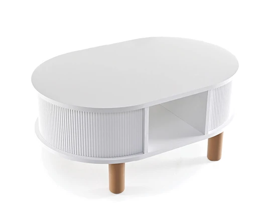 Oval Çizgili Orta Sehpa - Resim 2