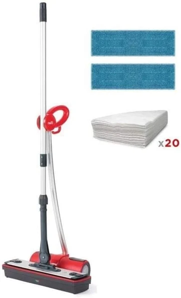 Polti Moppy Red Extra Dust Paspas Kablosuz Buharlı Temizleyici ürün görseli 1
