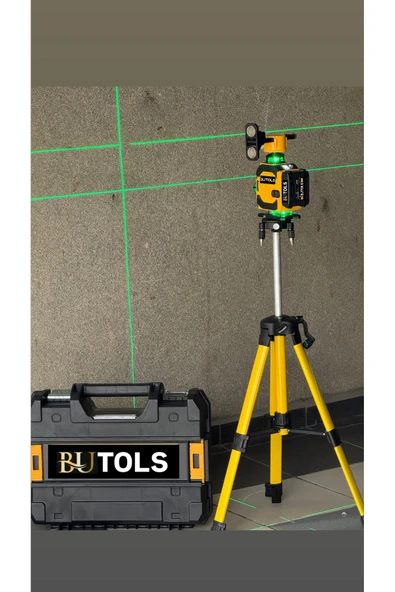 BUTOOLS  LAZER TERAZİ 16 ÇİZGİLİ YATAY DİKEY GÖNYE 360 DERECE UZAKTAN KUMANDALI ürün görseli 1
