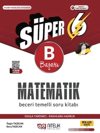 Nitelik Yayınları 6. Sınıf Matematik B Beceri Temelli Soru Kitabı ürün görseli 1