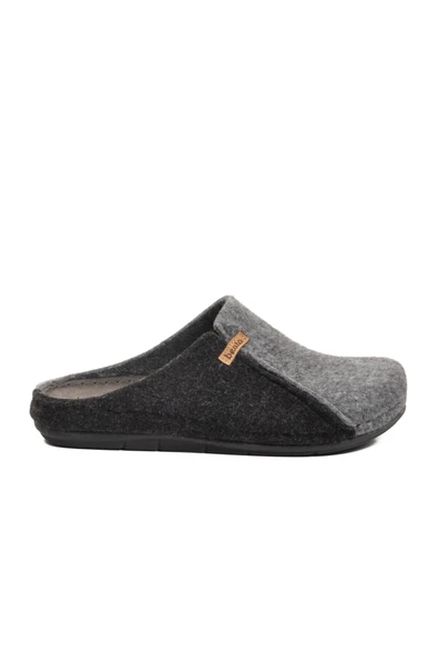 Ayakmod Gri Siyah Anatomik Keçe Erkek Ev Terlik K-63.007 M ürün görseli 1