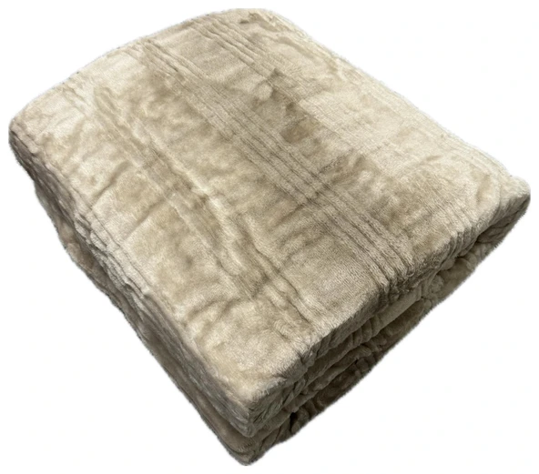 Merinos Harmony Çift Kişilik Peluş Battaniye 220x240 Vizon Rengi Yeni Model Yeni Desen ürün görseli 1