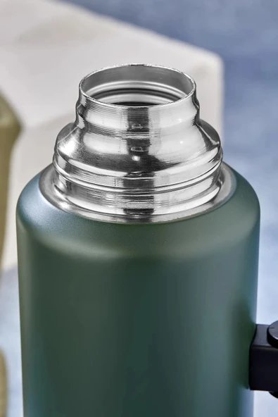 Cooker 1.5 Lt Kulplu Paslanmaz Çelik Termos - Resim 7