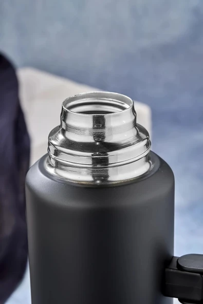 Cooker 1.5 Lt Kulplu Paslanmaz Çelik Termos - Resim 3