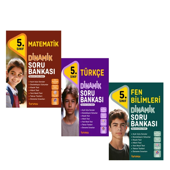 Tudem Yayınları 5. Sınıf Türkçe Matematik ve Fen Bilimleri Dinamik Soru Bankası Seti 3 Kitap ürün görseli 1