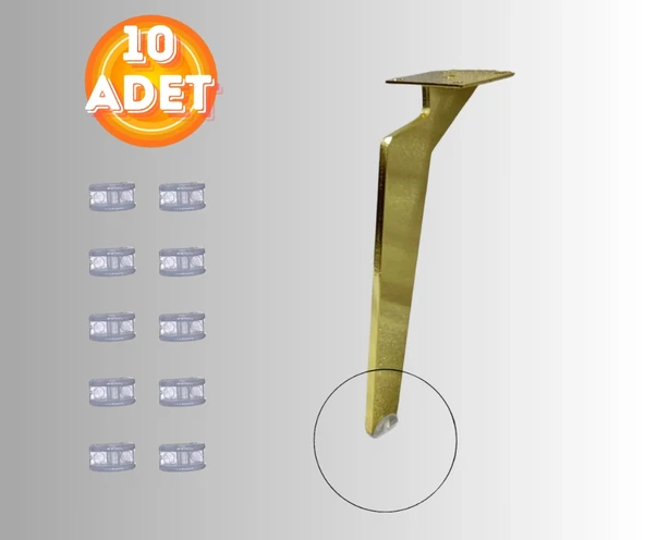10'lu Şeffaf Koltuk Ayak Papucu, Patiği, Parke Koruyucusu ürün görseli 1