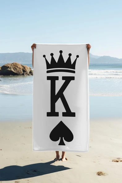 Dijital Baskı Plaj Deniz Havlusu King Desenli Peştamal HVL0100 RENKLİ 80 X 160 ürün görseli 1