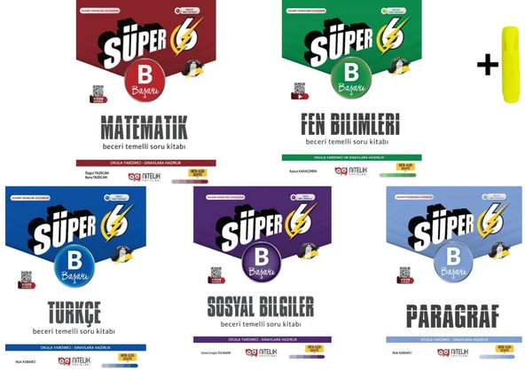 Nitelik Yayınları 6. Sınıf Süper B ( Başarı) Tüm Dersler Soru Bankası Seti 5 Kitap ürün görseli 1