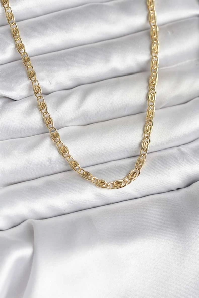 14K Gold Renk Kaplama Zincir Model CM Kadın Kolye - TJ-BKO10732 ürün görseli 1