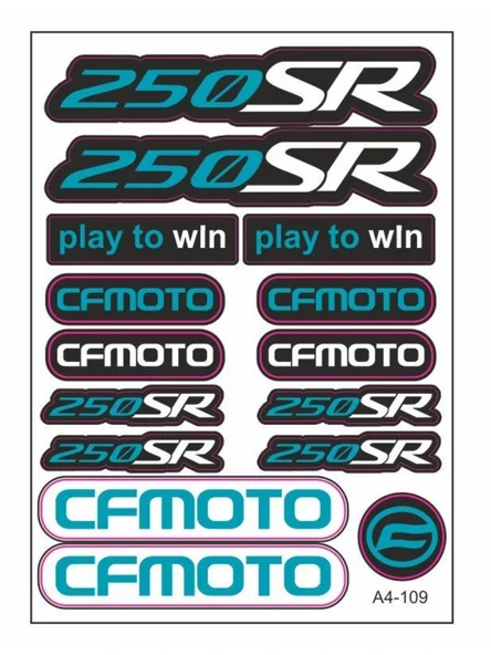 CF MOTO 250SR STİCKER SETİ NARDO GRİ ürün görseli 1