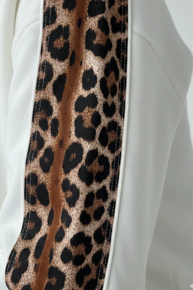 Leopar Detaylı Oversize Eşofman Takımı - Resim 8