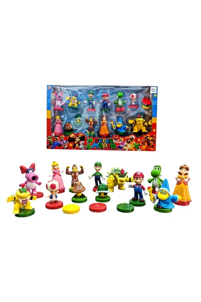 SÜPER MARIO FİGÜR SET 14 PARÇA ürün görseli 1