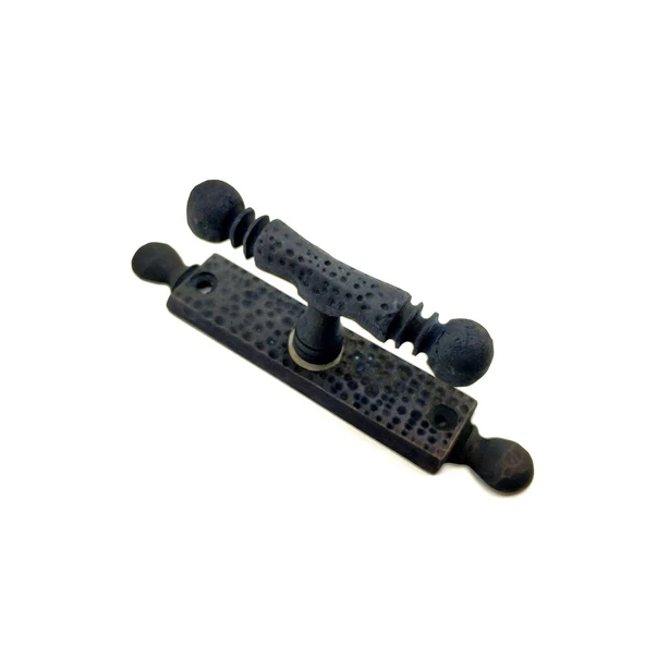 Antika Tarz Dekoratif Pirinç Misket Pencere Kolu - 165x32 mm, Oksit ürün görseli 1