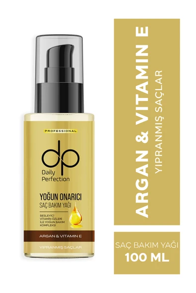 DP DAİLY PERFECTİON Saç Bakım Yağı Argan Yağlı ve E Vitaminli 100 ml ürün görseli 1