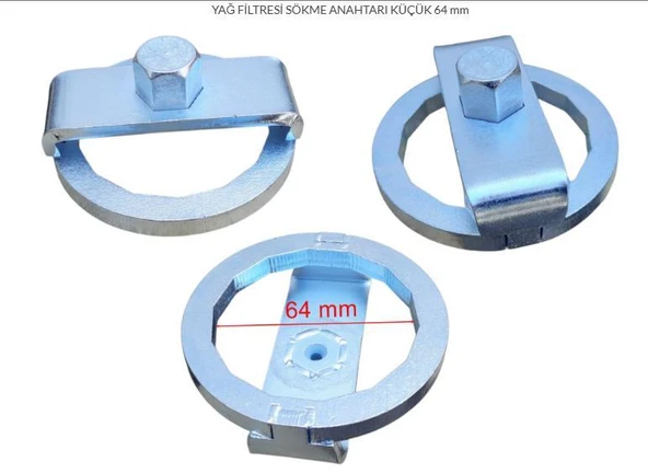 YAĞ FİLTRESİ SÖKME ANAHTARI KÜÇÜK 64 mm ürün görseli 1