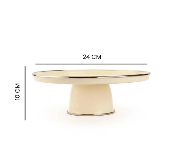 Mien 24 Cm Emaye Ayaklı Pasta Standı 1001B ürün görseli 1