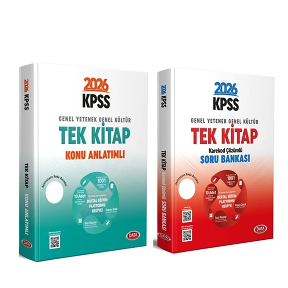 Data Yayınları 2026 KPSS Genel Yetenek Genel Kültür Konu ve Soru Bankası Seti 2 Kitap ürün görseli 1