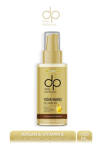 DP DAİLY PERFECTİON Saç Bakım Yağı Argan Yağlı ve E Vitaminli 100 ml ürün görseli 1