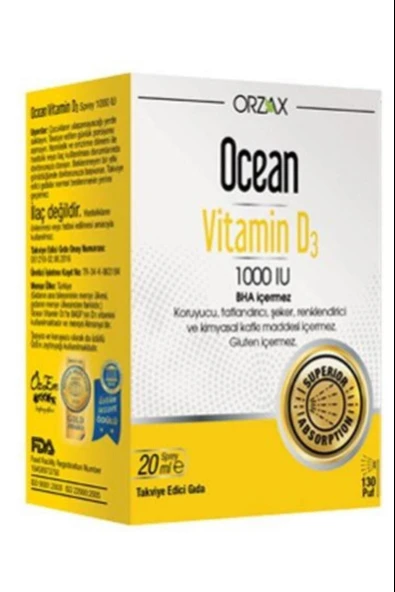 Ocean Vitamin D3 1000 IU Sprey ürün görseli 1