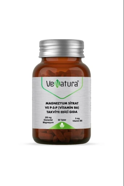 Venatura Magnezyum Sitrat Ve P-5-P (VİTAMİN B6) 60 Tablet ürün görseli 1