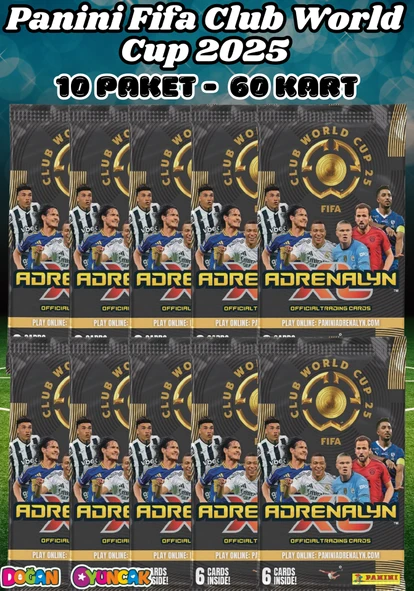 Panini FIFA Club World Cup 25 Trading Cards (10 Paket) - Fifa Dünya Kupası 2025 Trading Futbolcu Oyuncu Kartı Panini ürün görseli 1