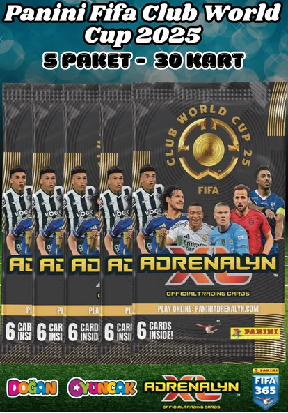 Panini FIFA Club World Cup 25 Trading Cards (5 Paket) - Fifa Dünya Kupası 2025 Trading Futbolcu Oyuncu Kartı Panini ürün görseli 1