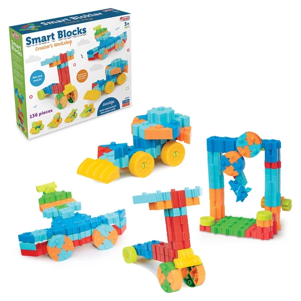 Smart Blocks Lego (136 Parça) - Smart Lego - Smart Bloklar Küçük Bloklar - Legolar Oyuncak Eğitici Lego ürün görseli 1