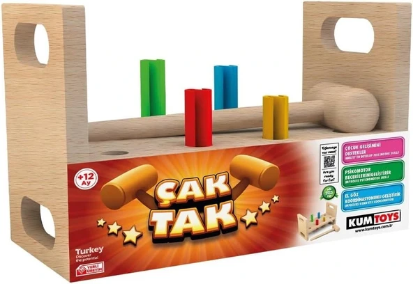 Kumtoys Tak Çak Tamir Seti - Tamir Setleri - Ahşap Tamir Seti Vurmalı Oyuncak ürün görseli 1