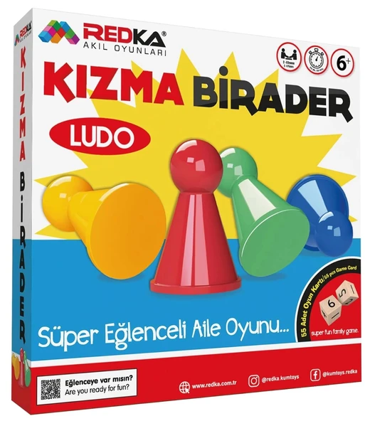 Ahşap Kızma Birader Oyunu - Akıl ve Zeka Oyunu - Kızma Birader Oyunu - Redka Ludo Oyunu - Strateji Oyunu ürün görseli 1