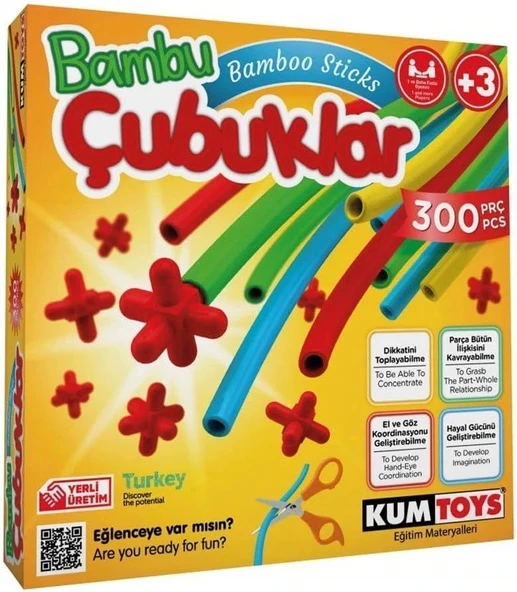 Kumtoys Bambu Çubuklar - Lego Setleri - Borular Lego - Plastik Çubuklar ürün görseli 1